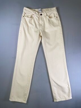 BDG Cowgirl Straight Leg Mid-rise Cream Jeans 100% Cotton Size 26